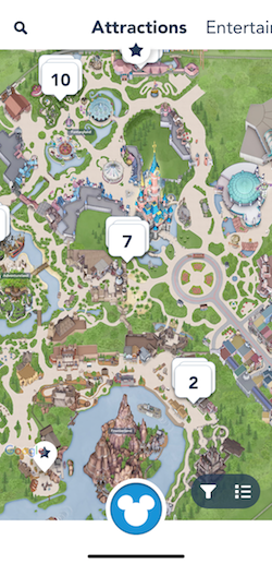 How To Plan For The Best Disneyland Paris Trip Ever, map view in the Disneyland Paris app