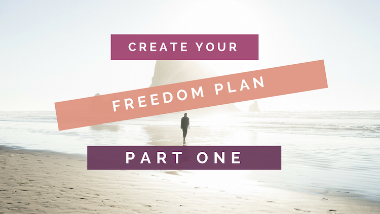 Create Your Freedom Plan header image, background sunny beach scene