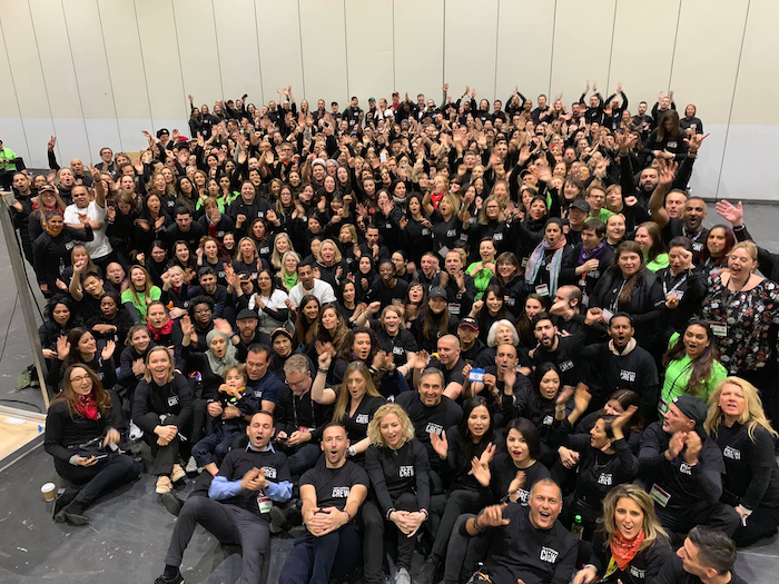 February to April Income and Profit Report, Corinna in a pic of all the crew at UPW London 2019