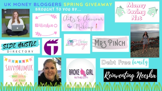 Spring prize giveaway, other UK Money Bloggers running the giveaway