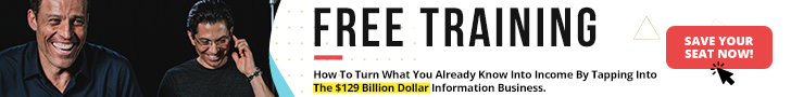 Sign up for free training with Tony Robbins and Dean Graziosi