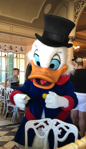 How To Plan For The Best Disneyland Paris Trip Ever, Scrooge at the character breakfast