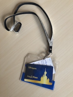 What to pack to get the most from Disneyland Paris, lanyard with magicpass and fastpass ticket in it