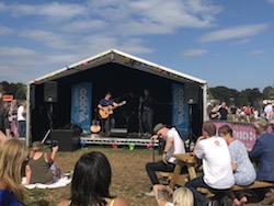 Is Godiva Festival The Best Free Family Festival Ever, image of the small stage near to the Hill Top Bar