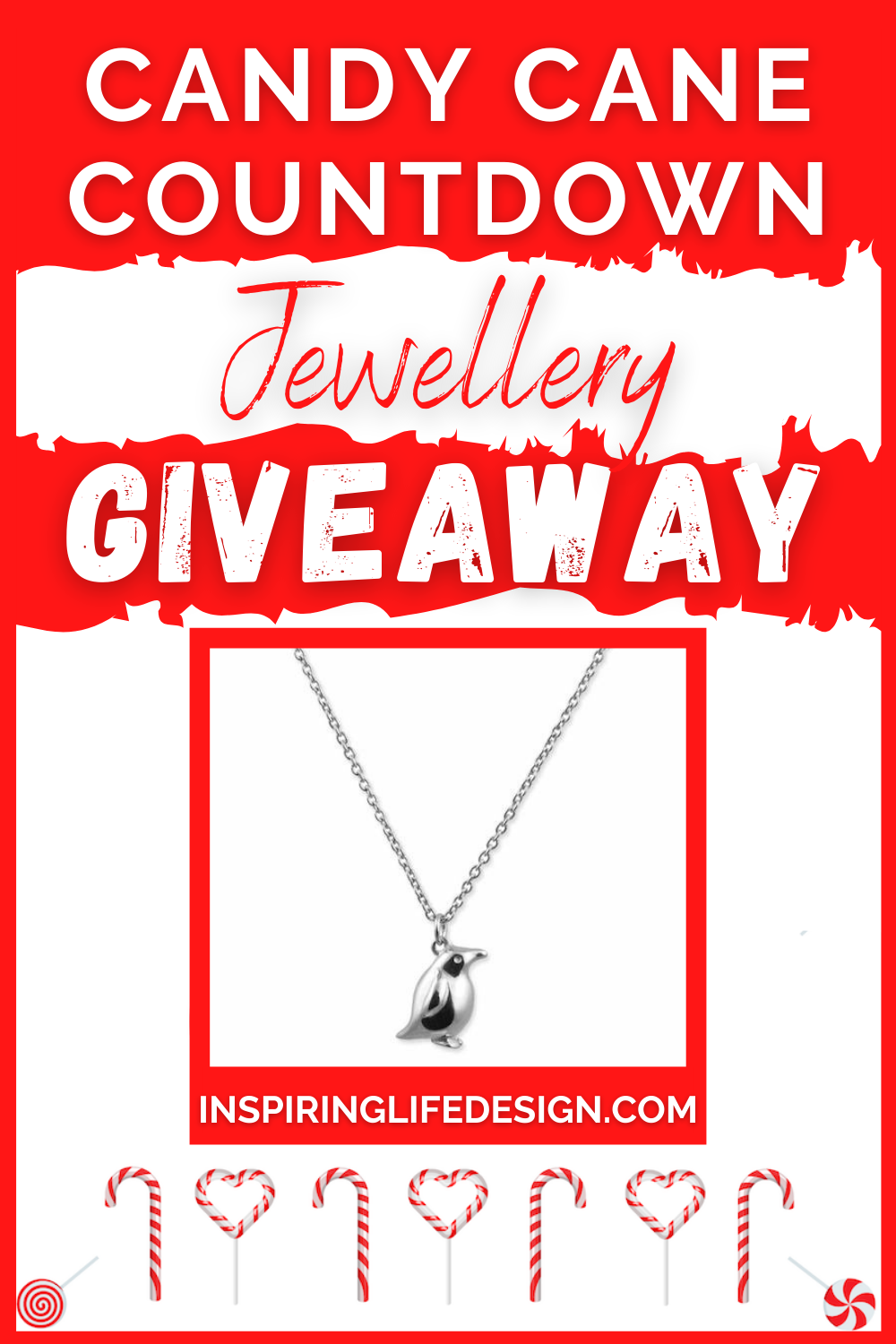 Candy Cane Countdown Jewellery Giveaway pinterest image