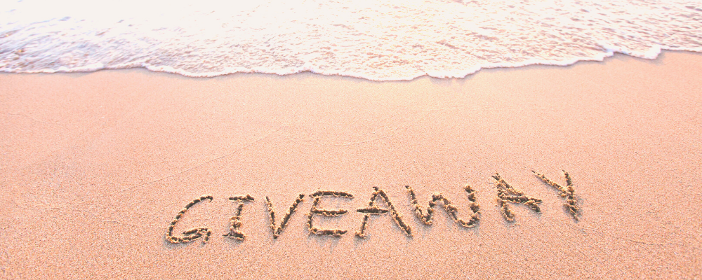 Giveaway drawn in sandy beach header image