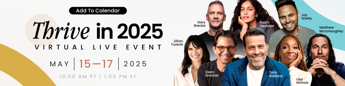 Thrive 2025 event signup banner