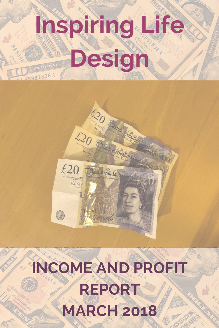 March 2018 Income & Profit Report pinterest image