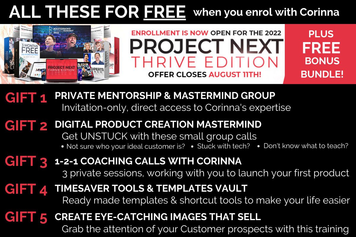 Header image offering additional bonuses for Project Next